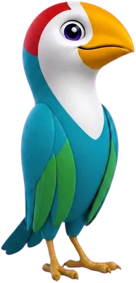 Rio the toucan, standing guard