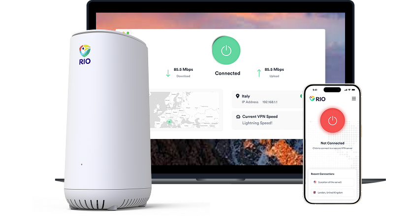 Rio Equip Router Rio - Instant Secure & Private Wi-Fi For Your Home & Devices