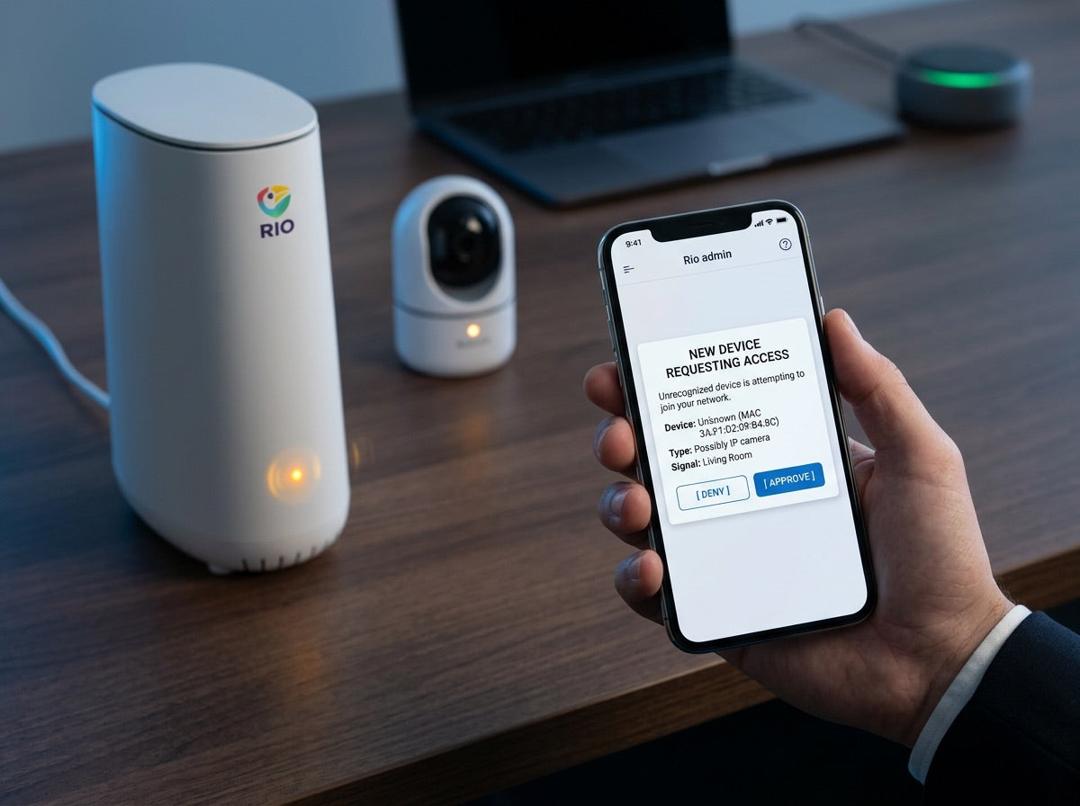 Rio Equip Router Secure Home Router with Built-In VPN & WiFi 6 | Rio